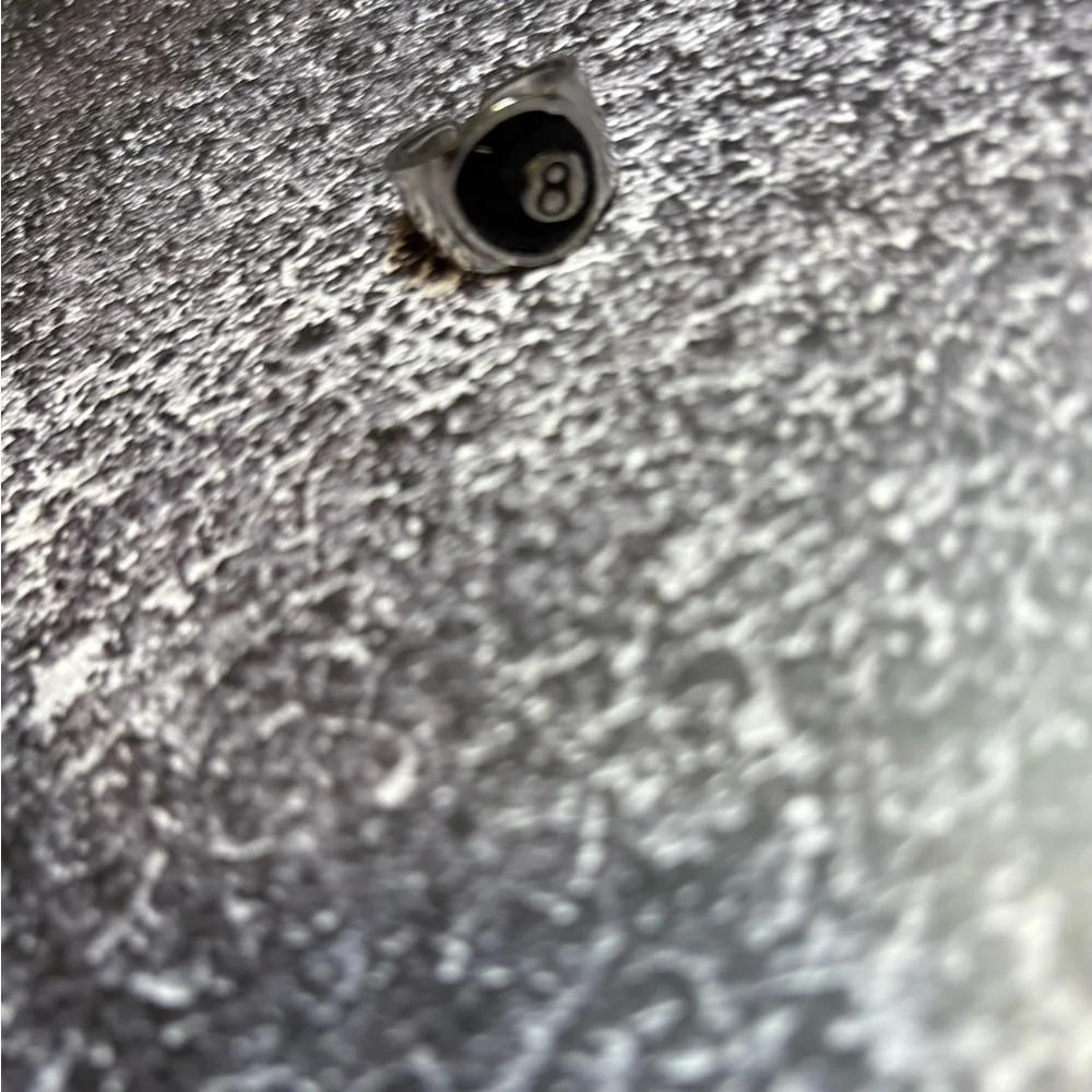 Silver and Black 8 Ball Ring - Picture 3 of 5